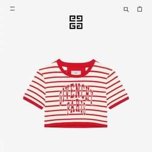 Givenchy stripe crop shirt
